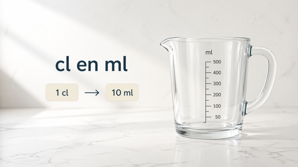 réussir conversion ml en cl