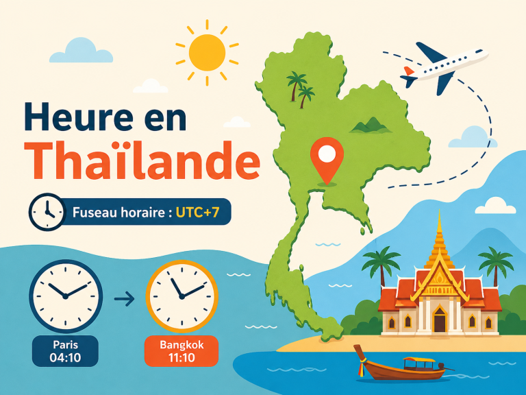 heure en Thailande