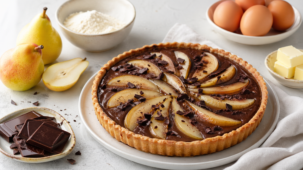 tarte poire chocolat